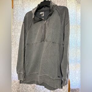 Woman’s NWT Victoria’s Secret Pink Gray Quarter-Zip Sweater Size S